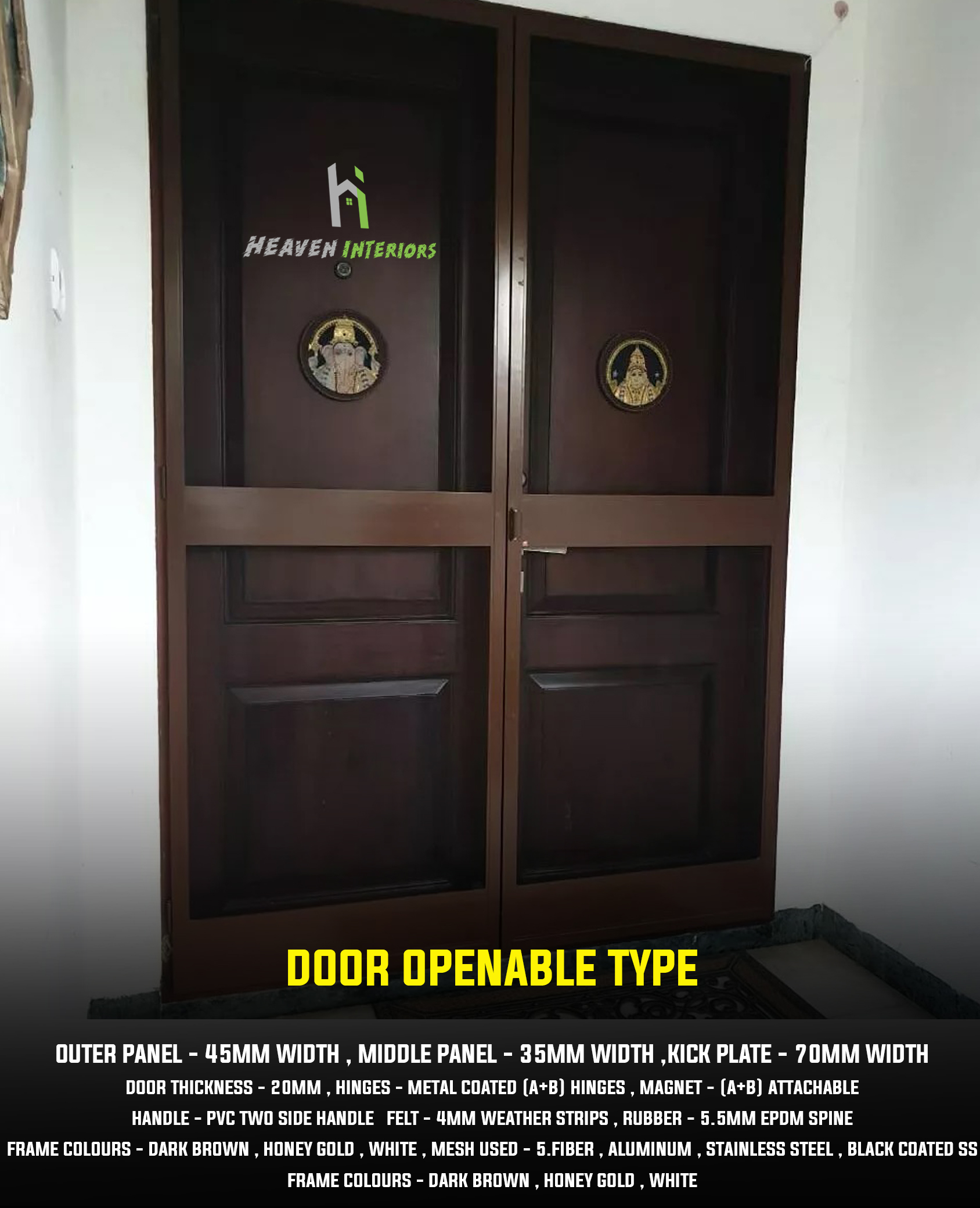 Door openable type mosquito nets